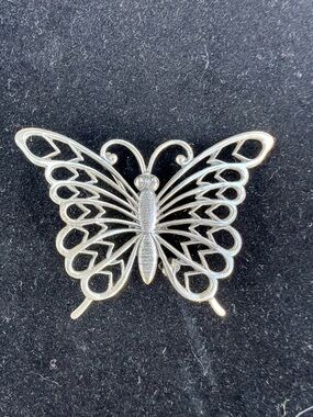 1940 - 1970’s a vintage butterfly brooch made of sterling silver, stamped Beau